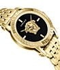 Color:IP Yellow Gold - Image 3 - Men's V-Code Quartz Analog Gold Stainless Steel Bracelet Watch