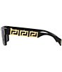 Color:Black - Image 3 - Men's Ve444554 54mm Rectangle Sunglasses