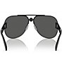 Color:Matte Black - Image 4 - Unisex VE225563-X 63mm Aviator Sunglasses