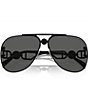 Color:Matte Black - Image 5 - Unisex VE225563-X 63mm Aviator Sunglasses