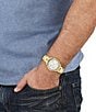 Color:Gold - Image 4 - Versus Versace Men's 6E Arrondissement Crystal Multifunction Gold Stainless Steel Bracelet Watch