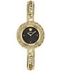 Color:Gold - Image 1 - Women's La Greca Analog Gold Tone Stainless Steel Bracelet Watch