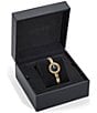 Color:Gold - Image 4 - Women's La Greca Analog Gold Tone Stainless Steel Bracelet Watch