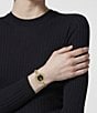 Color:Gold - Image 5 - Women's La Greca Analog Gold Tone Stainless Steel Bracelet Watch