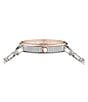 Color:Two Tone - Image 3 - Women's V-Dollar Rose Gold Analog Two Tone Stainless Steel Bracelet Watch