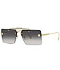 Color:Gold - Image 1 - Women's Ve2245 60mm Rectangle Sunglasses