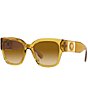 Color:Transparent Sand - Image 1 - Women's Ve4437u 54mm Rectangle Sunglasses