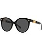 Color:Black - Image 1 - Women's VE4442 55mm Round Sunglasses