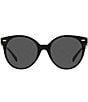 Color:Black - Image 2 - Women's VE4442 55mm Round Sunglasses