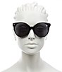Color:Black - Image 4 - Women's VE4442 55mm Round Sunglasses