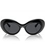 Color:Black - Image 2 - Women's Ve4456u52-X 52mm Cat Eye Oval Sunglasses