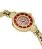 Color:Gold - Image 3 - Versus By Versace Women's Les Docks Crystal Analog Anitque Gold Stainless Steel Bracelet Watch