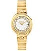 Color:Gold - Image 1 - Versus By Versace Women's Tortona Crystal Two Hand Gold Stainless Steel Bracelet Watch