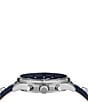 Color:Blue - Image 2 - Versus Versace Men's Chrono Lion Multifunction Modern Round Blue Leather Strap Watch