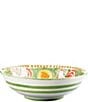 Color:Green - Image 1 - Campagna Chicken Gallina Print Large Serving Bowl