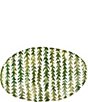 Color:Green - Image 1 - Foresta Primavera Leaves Small Oval Platter
