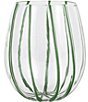 Color:Green - Image 1 - Nuovo Stripe Stemless Wine Glass