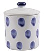 Color:Blue - Image 1 - Santorini Dot Small Canister