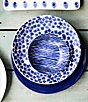 Color:Blue - Image 2 - Santorini Flower Pasta Bowl