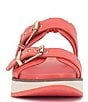 Color:Peach Pop - Image 5 - Anivay Leather Platform Buckle Sandals