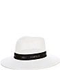 Color:White - Image 1 - Classic Packable Paper Knit Panama Hat