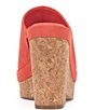 Color:Peach Pop - Image 3 - Danvy Suede Wedge Sandals