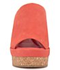 Color:Peach Pop - Image 5 - Danvy Suede Wedge Sandals