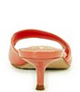 Color:Peach Pop - Image 3 - Faiza Patent Leather Kitten Heel Sandals