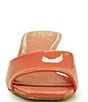 Color:Peach Pop - Image 5 - Faiza Patent Leather Kitten Heel Sandals