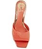 Color:Peach Pop - Image 6 - Faiza Patent Leather Kitten Heel Sandals