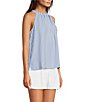 Color:Airy Blue - Image 3 - Halter Sleeveless Blouse