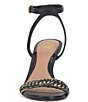 Color:Black Natural - Image 4 - Jefany Leather Braided Raffia Wedge Sandals