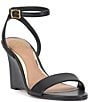 Color:Black Leather - Image 1 - Jefany Leather Wedge Sandals