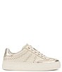 Color:Creamy White - Image 2 - Jenlie Leather Sport Sneakers