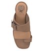 Color:Truffle Taupe - Image 6 - Lenqua Nubuck Suede Toe Loop Slide Sandals