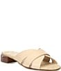 Color:Ecru - Image 1 - Maydree Leather Crossband Sandals