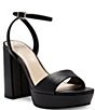 Color:Black - Image 1 - Pendry Leather Ankle Strap Platform Sandals