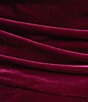 Color:Fuchsia - Image 3 - Plus Size Long Sleeve Velvet Twist V-Neck Long Sleeve Sheath Dress