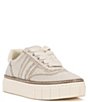 Color:Beige - Image 1 - Reilly Canvas Lace-Up Sneakers