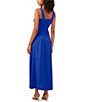 Color:Cobalt - Image 2 - Square Neck Sleeveless Slip Maxi Dress
