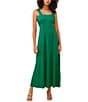 Color:Mint Julep - Image 1 - Square Neck Sleeveless Slip Maxi Dress