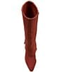 Color:Ketchup - Image 6 - Tibani Suede Knee High Foldover Wedge Boots