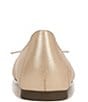 Color:Gold Shimmer - Image 3 - Amorie Leather Ballerina Bow Flats