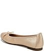 Color:Gold Shimmer - Image 4 - Amorie Leather Ballerina Bow Flats