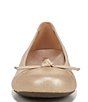 Color:Gold Shimmer - Image 6 - Amorie Leather Ballerina Bow Flats