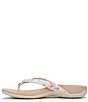 Color:Cream - Image 5 - Bella Poppy Print Bow Detail Thong Sandals