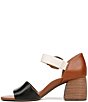 Color:Tan/Black/Cream - Image 5 - Chardonnay Leather Colorblock Dress Sandals