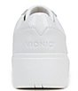 Color:White - Image 3 - Kearny Leather Platform Lace-Up Sneakers
