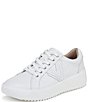 Color:White - Image 6 - Kearny Leather Platform Lace-Up Sneakers