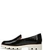 Color:Black - Image 5 - Kensley Patent Leather Slip-On Lug Sole Platform Loafers